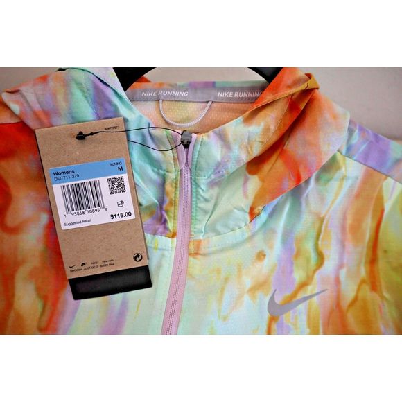 Nike DM7711-379 Women's Sz M Multicolor Tie Dye Lightweight Running Jacket - Picture 5 of 16